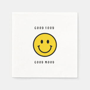 Serviette En Papier Visage souriant, visage emoji