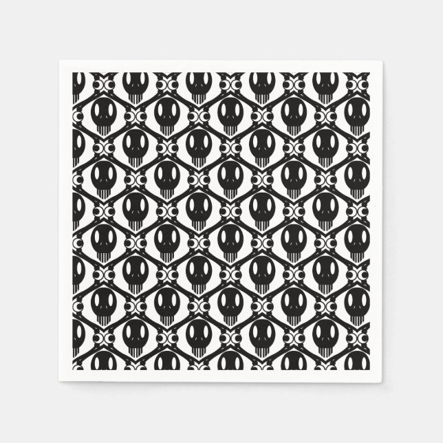 Serviette En Papier Visages morbides (Devant)