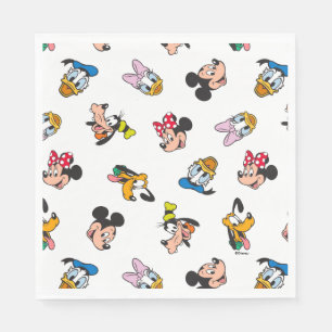 Serviette En Papier Visages souriants de Mickey et ses amis Motif