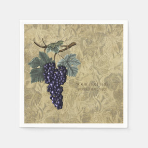 Serviette En Papier Viticulture de vigne pourpre Soirée de dégustation