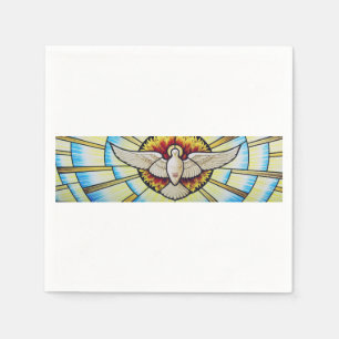 Serviette En Papier vitrail de la colombe du Saint-Esprit