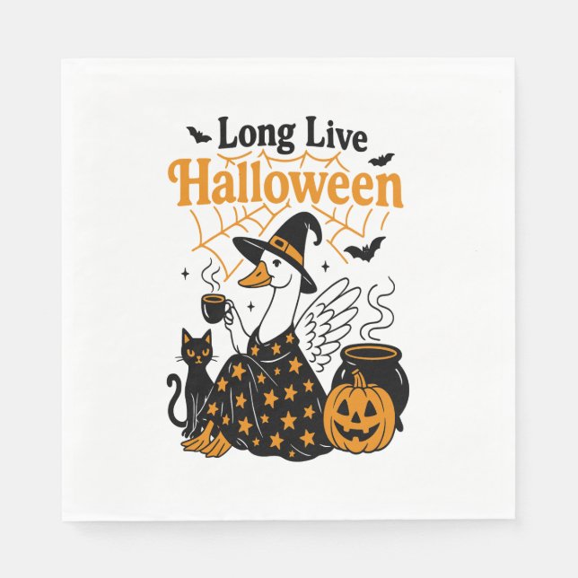 Serviette En Papier Vive Halloween Goose Witch (Devant)