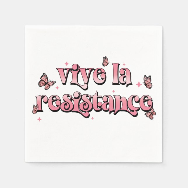 Serviette En Papier Vive la Resistance Napkins (Devant)