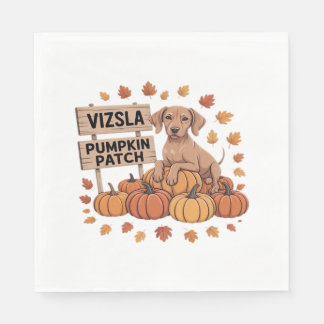 Serviette En Papier Vizsla Citrouille Patch Amoureux de les chiens Tha