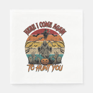 Serviette En Papier Voici encore une fois Faucheuse Halloween Citrouil