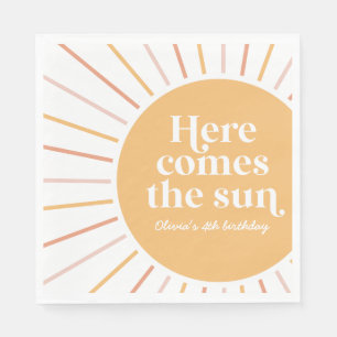 Serviette En Papier Voici l'anniversaire du Soleil Boho