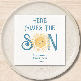 Serviette En Papier Voici Le Baby shower Son Sunshine