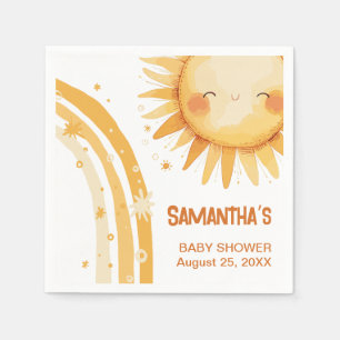Serviette En Papier Voici venir le Soleil carte de carton de la baby s