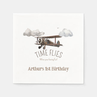 Serviette En Papier Voie d'anniversaire pour enfants de l'avion