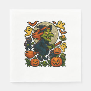 Serviette En Papier Voie de sorcière vers le Patch Citrouille ? Hallow
