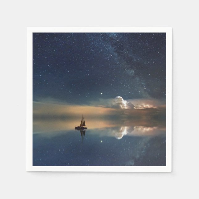 Serviette En Papier Voile vers les nuages (Devant)