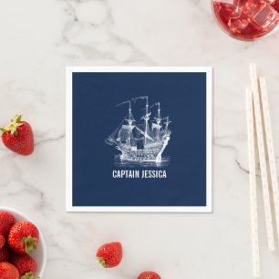 Serviette En Papier Voile Vintage nautique