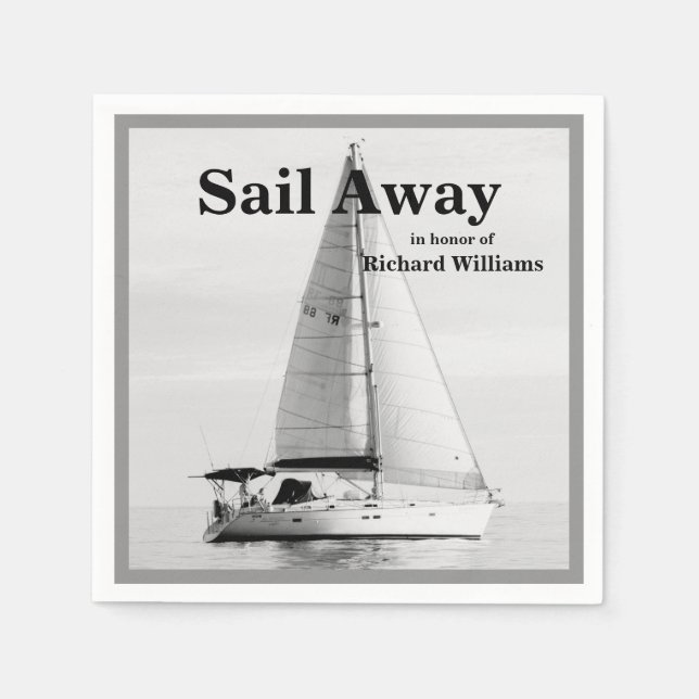Serviette En Papier Voilier de retraite Voilier Away Voilier officiel (Devant)