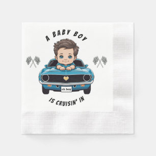 Serviette En Papier Voiture Classique Voiture Baby Boy Cruisin' Dans D