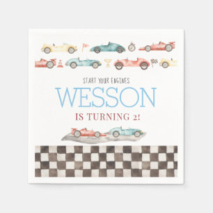Serviette En Papier Voiture de course Anniversaire serviettes