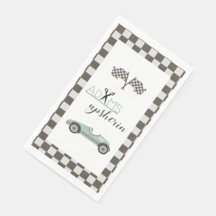 Serviette En Papier Voiture de course vintage