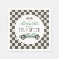 Voiture de course vintage fait QUATRE Speed Annive