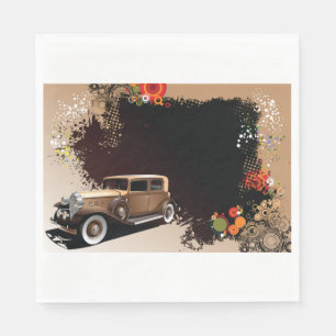 Serviette En Papier Voitures anciennes Grunge Rétro Automobile