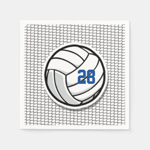 Serviette En Papier Volleyball Sports Numéro d'équipe Couleurs Amusant