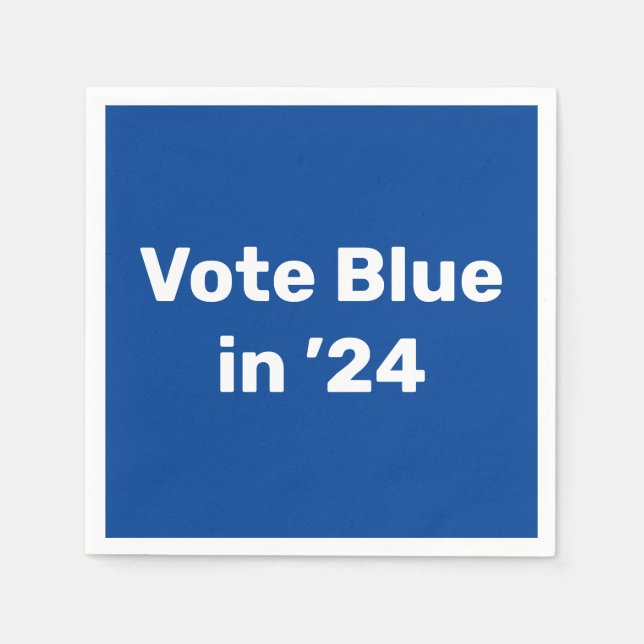 Serviette En Papier Vote Blue en 2024 Napkins (Devant)