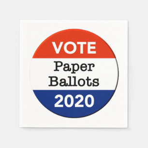 Serviette En Papier Vote Bulletin de vote Élection présidentielle 2020