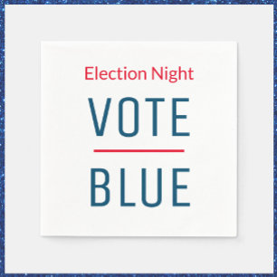 Serviette En Papier Voter Blue Election Night Naples