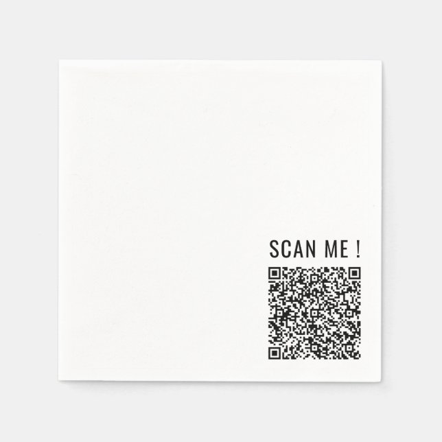 Serviette En Papier Votre code QR Scan Info Texte de serviettes person (Devant)