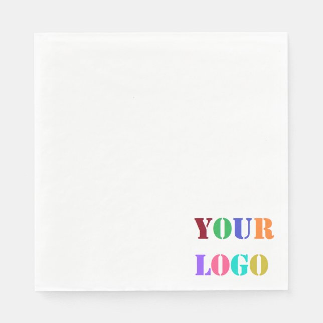 Serviette En Papier Votre entreprise promotionnelle Logo de société se (Devant)