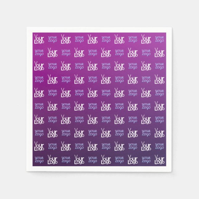 Serviette En Papier Votre logo | 2 Images téléchargées ou logos profes (Devant)