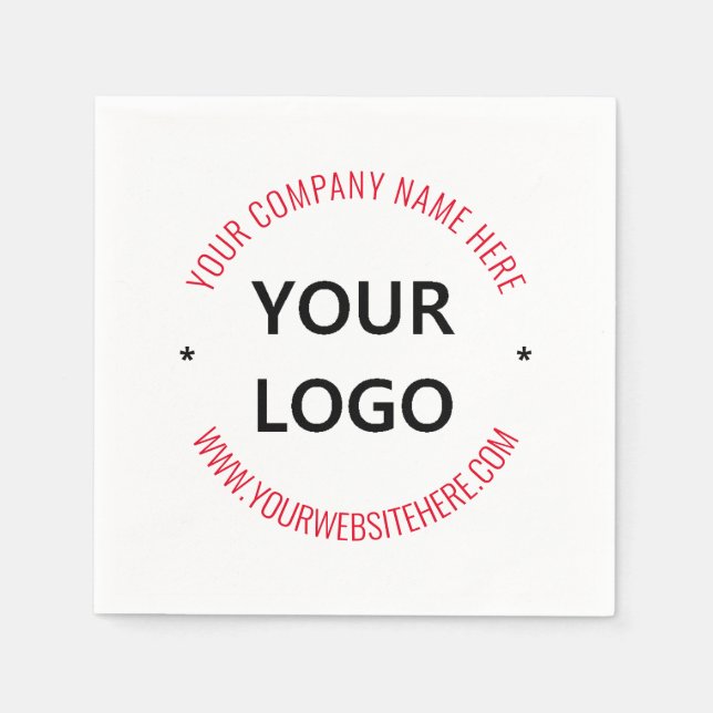 Serviette En Papier Votre logo d'entreprise et vos serviettes promotio (Devant)
