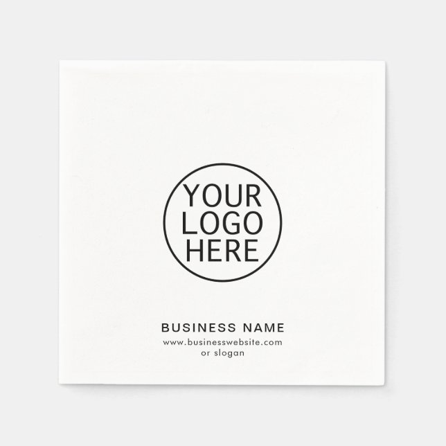 Serviette En Papier Votre logo d'entreprise et votre site Web papier p (Devant)