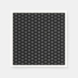 Serviette En Papier Votre logo d'entreprise   Motif demi-étape élégant