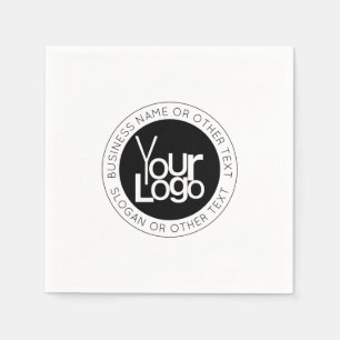 Serviette En Papier Votre logo d'entreprise & Texte éditable moderne s