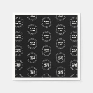 Serviette En Papier Votre logo et votre texte modifiable   Motif répét