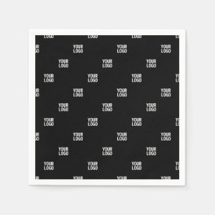 Serviette En Papier Votre logo ou toute image Bandes diagonales