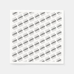 Serviette En Papier Votre logo simple motif diagonal répétitif