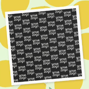 Serviette En Papier Votre logo Simple répétition Motif de logo