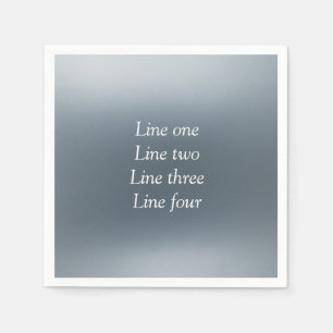 Serviette En Papier Votre message ici fond métallisé gris bleu