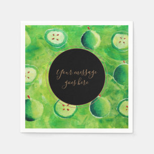 Serviette En Papier Votre message Verger de pommes