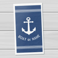 Votre nom de bateau Nautical Vintage Ancre Marine