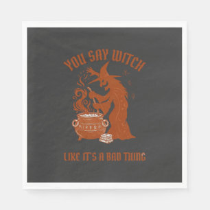 Serviette En Papier Vous dites sorcière Chaudron de magie d'Halloween