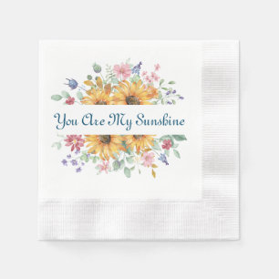 Serviette En Papier Vous êtes ma citation de soleil et de tournesol