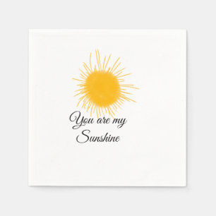 Serviette En Papier vous êtes mon soleil jaune orange rayons de soleil