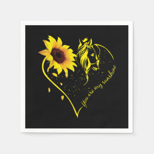 Serviette En Papier Vous Êtes Mon Sunshine Tournesol Et Cheval