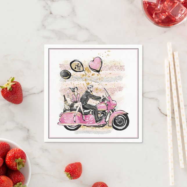 Serviette En Papier Vous Rock Mon Monde | Sublimation de motocyclette  (En situation)