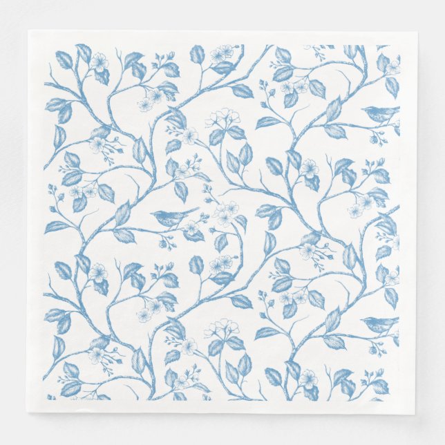 Serviette En Papier Voyage à la Paruline du château bleu (Devant)