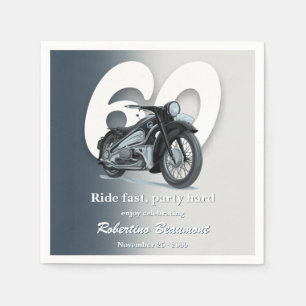 Serviette En Papier Voyage en moto classique à grande vitesse pour un 