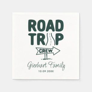 Serviette En Papier Voyage sur route Vacances famille Swag sur mesure