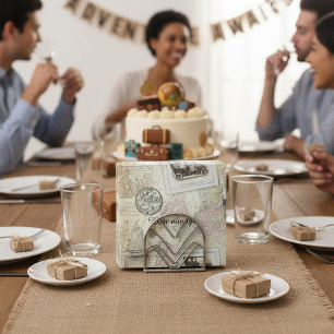 Serviette En Papier Voyage vintage 