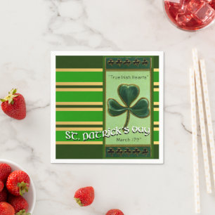 Serviette En Papier Vrai cœur irlandais Fête de la Saint-Patrick PPN01